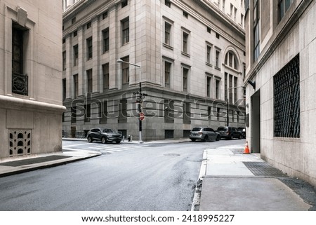 An urban American street with all logos removed to be used as background for photo manipulation or wallpaper with copy space