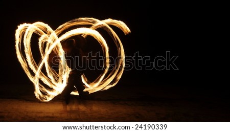 Abstract fire in motion