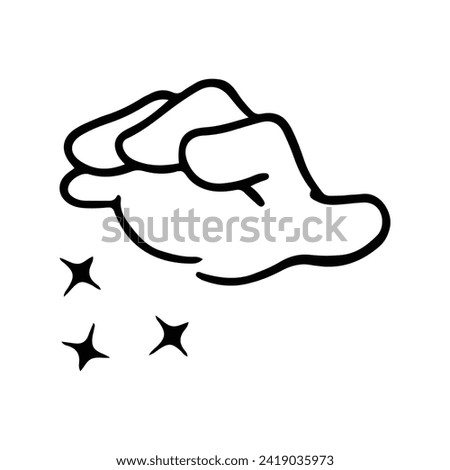 Kawaii Hand Gestures Sign and Symbol Isolated In White Background. Cute doodle cartoon hand design. suitable for stickers, children's books and cartoon elements
