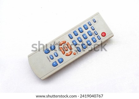 Digital TV remote control isolated on white background 