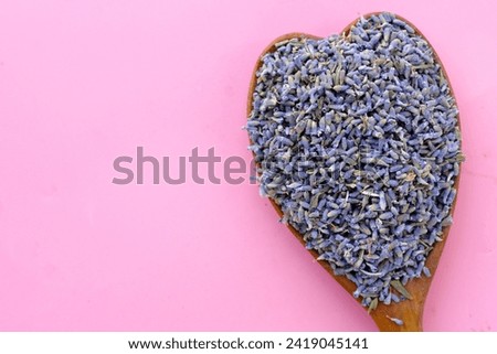 Dried lavender buds for brewing a herbal tea