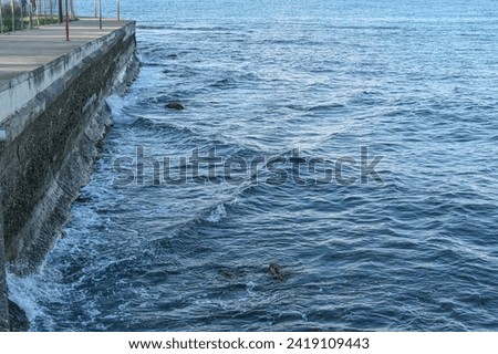 waves of the Mediterranean sea in Cyprus 1