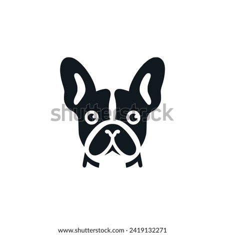 bulldog cute pet animal logo vector illustration template design