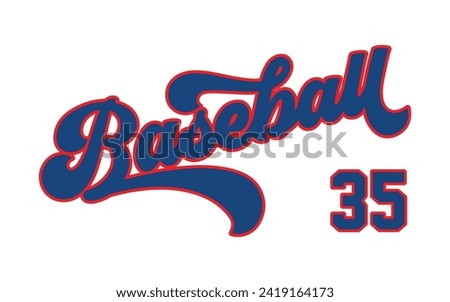 Baseball 25 text effect vector. Editable college t-shirt design printable text effect vector.
