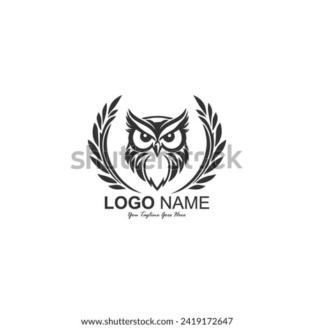 owl logo icon illustration vector
