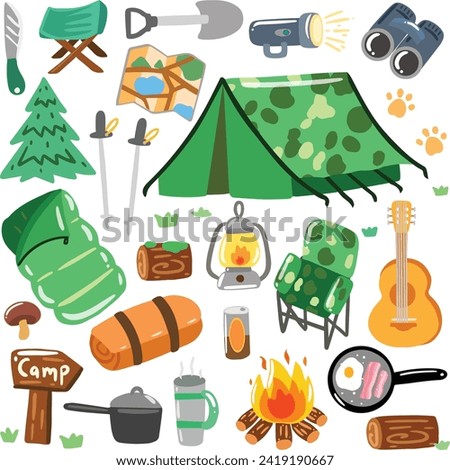 camping camp icon vector element