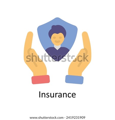 Insurance  vector Flat icon style illustration. EPS 10 File