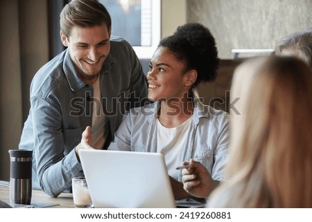 Businessteam working together on project Royalty-Free Stock Photo #2419260881
