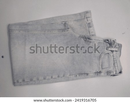 Denim pant Garment outlet with white Background 