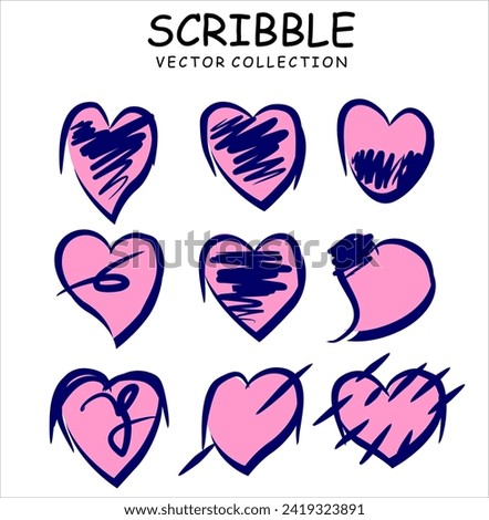 vector collection of illustrated heart icons