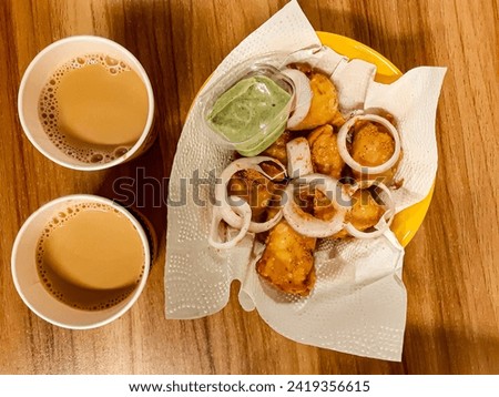 Traditional food  Singara and Tea picture 