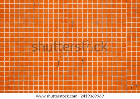 Orange background with squares, mosaic tile