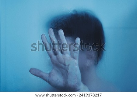 Unnerving time in a shower Royalty-Free Stock Photo #2419378217