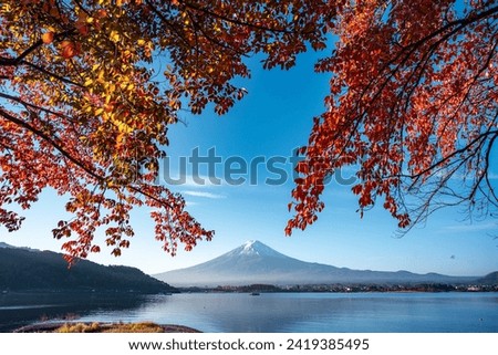 mt.Fuji in kawaguchiko lake,Kawaguchiko lake of Japan,Mount Fuji, Kawaguchi Lake, nature landscape view Royalty-Free Stock Photo #2419385495