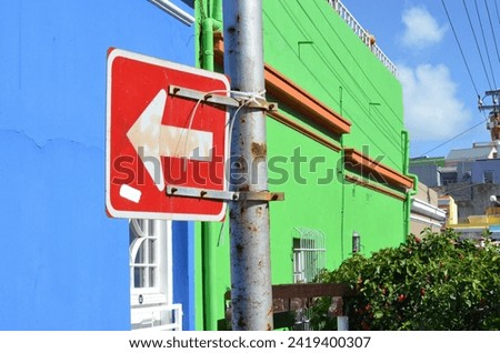 signboard in colorful BoKaap street