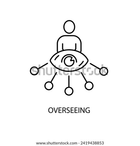overseeing concept line icon. Simple element illustration. overseeing concept outline symbol design.