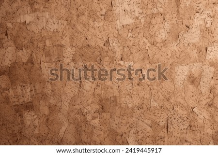 Processed collage of cork board or OSB board material texture. Background for banner, backdrop or texture for 3D mapping