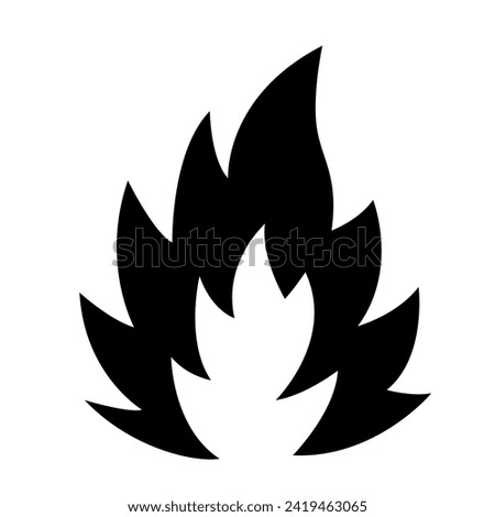 Fire icon vector. Flame icon symbol isolated
