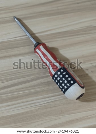 screwdriver with unique patterned handle, American flag