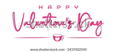 Happy Valentine's Day abstract greeting poster design