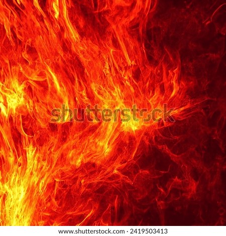 Flame texture material that emits intense light