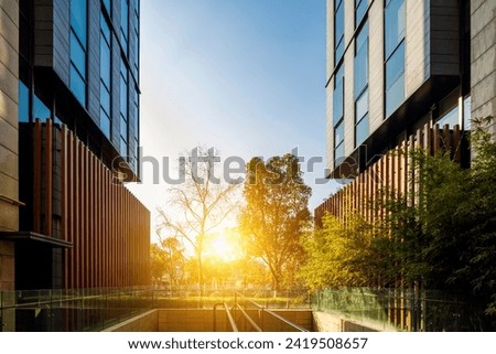 High-end business office building construction