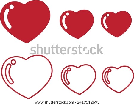 Big Red Heart Isolated On Whit Background. Realistic Romantic Element. For Wedding, Anniversary, Birthday, Valentine's Day, Vector Illustration.