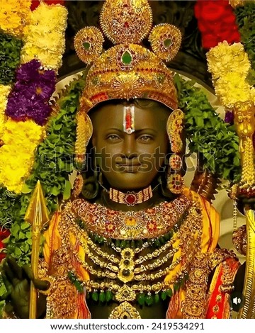 Ayodhya mai aye hai Prabhu Ram  Royalty-Free Stock Photo #2419534291