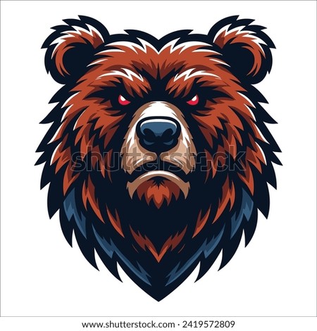 Bear head , Mascot design of an aggressive bear's head Royalty-Free Stock Photo #2419572809