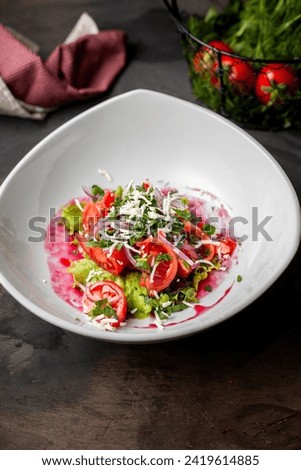Salad photos. Food photography for restaurant and cafe menu. Salads pictures, vegetables and healthy food.