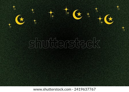 Ramadan background, gradient colors. Gold moon, islamic elements, luxury ornament. Gradient grain texture background