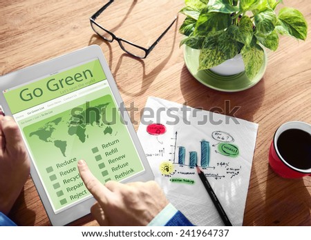 Go Green Environment Eco Global Technology Concept