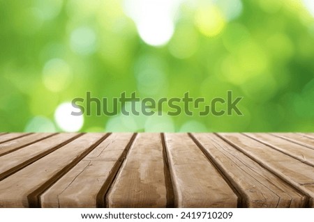 Table or Surface on Field Background
