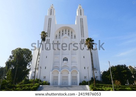 Casablanca Cathedral or Church of the Sacred Heart in Morocco Royalty-Free Stock Photo #2419876053