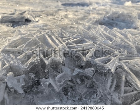 A beautiful picture of broken ice, spring is coming