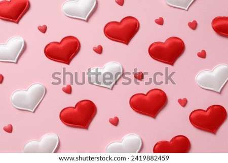 Beautiful hearts on a colored background