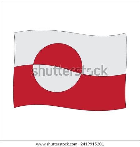 Greenland flag icon vector illustration design Royalty-Free Stock Photo #2419915201