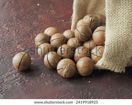 a nuts in selective focus 