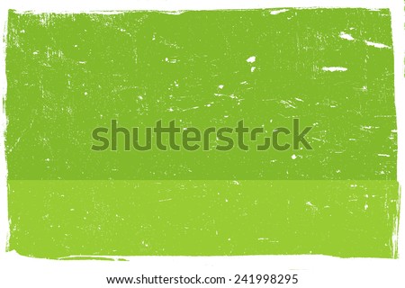Distressed Green Texture with white borders for your design, horizontal orientation. EPS10 vector.