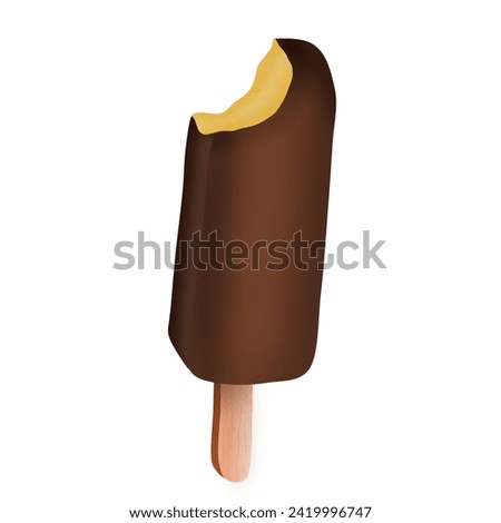 Chocolate flavored frozen ice cream