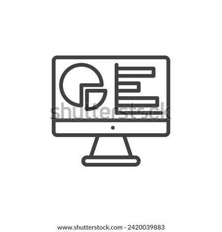 Dashboard elements line icon. linear style sign for mobile concept and web design. Web analytic statistics outline vector icon. Symbol, logo illustration. Vector graphics