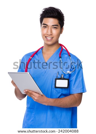 Doctor use of digital tablet