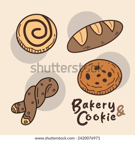 Bakery and Cookie Vector Illustration. Good for Doodles and Other Graphic Assets