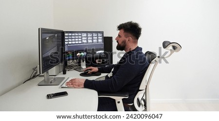 professional video editor enhancing digital footage using specialized software
