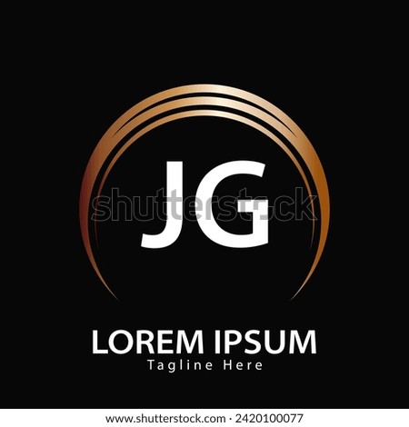 letter JG logo. JG logo design vector illustration for creative company, business, industry
