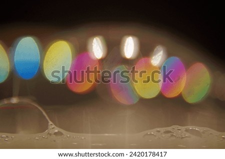 Blur in the image of soap bubbles creates a psychedelic effect.