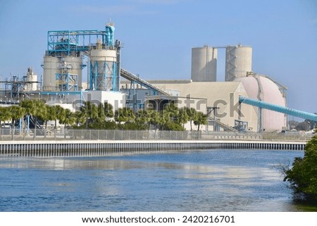 View of Big Bend Power Station along hiking trail at Manatee Viewing Center