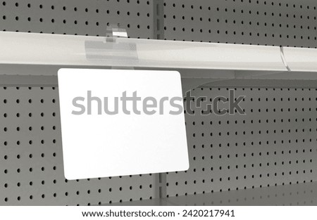 Store Shelves - Dangler, Wobbler Shelf Sign Blank