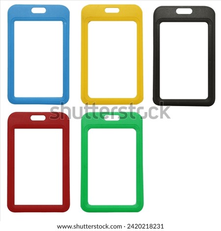 ID CARD, Blue, Yellow, Black, Red, and Green, for Mock up is good