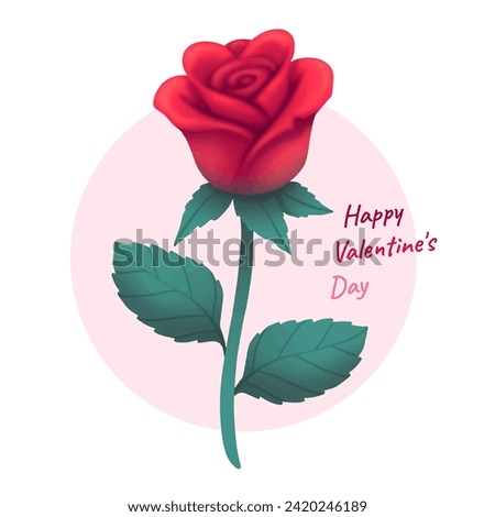 Hand drawn love elements, watercolor cartoon illustration, isolated Valentine’s day item for decoration, clip art, sticker, sweet heart concept on white background.